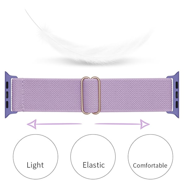 Elastiskt Nylonarmband Apple Watch 42/44/45/49 mm Lila