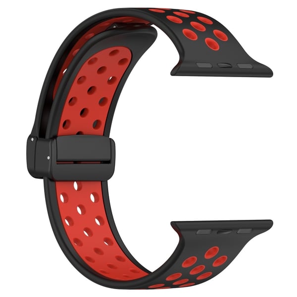 Silikonarmband Sport Apple Watch Ultra 2 49mm Svart/Röd