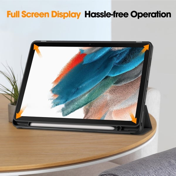 Samsung Galaxy Tab A9 Plus Fodral Tri-Fold Med Pen-hållare Svart