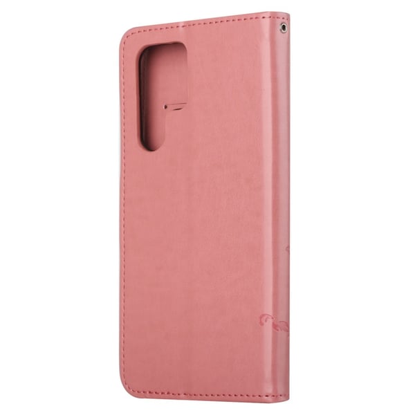 Läderfodral Fjärilar Samsung Galaxy S24 Ultra Rosa