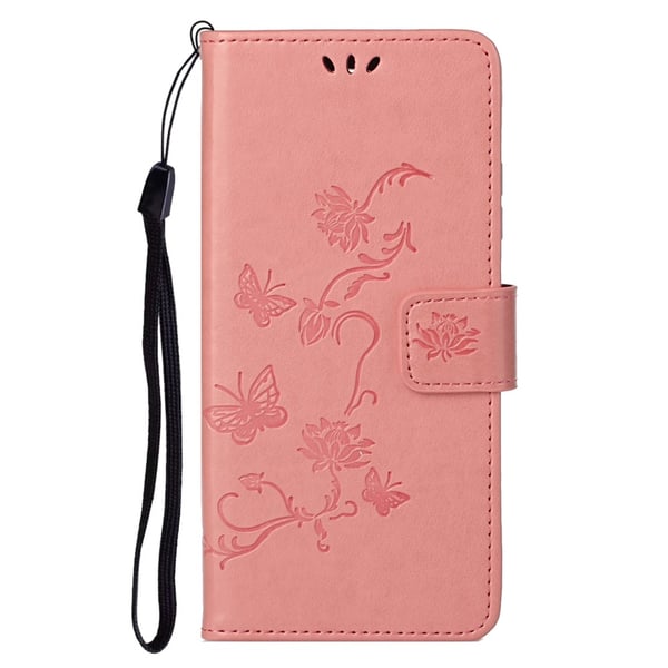 Läderfodral Fjärilar Samsung Galaxy S24 Ultra Rosa