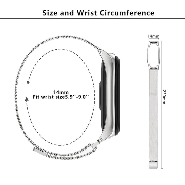 Milanese Loop Armband Xiaomi Mi Band 5/6 Rosa