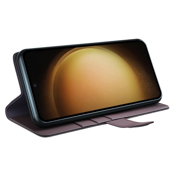Äkta Läderfodral Samsung Galaxy S24 Plus Brun