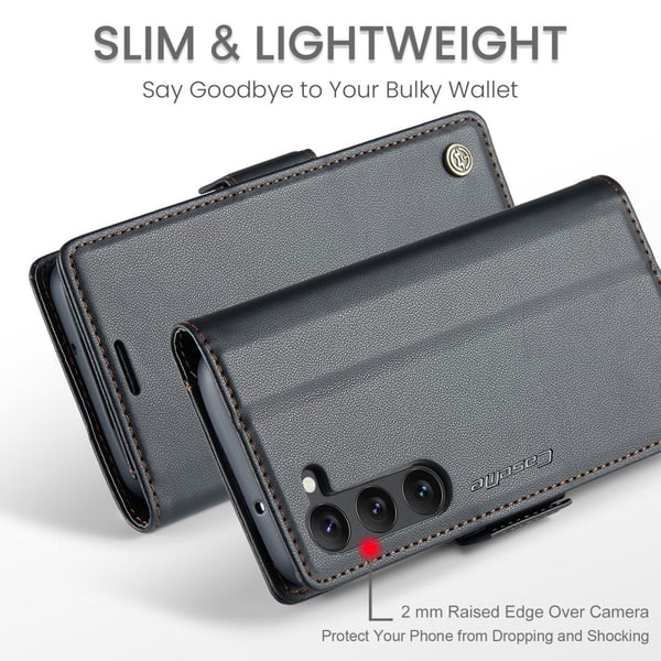 CaseMe Slim Plånboksfodral RFID-skydd Samsung Galaxy S24 Plus Svart
