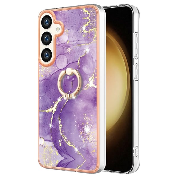 Skal Med Ringhållare Samsung Galaxy S24 Plus Lila Marmor