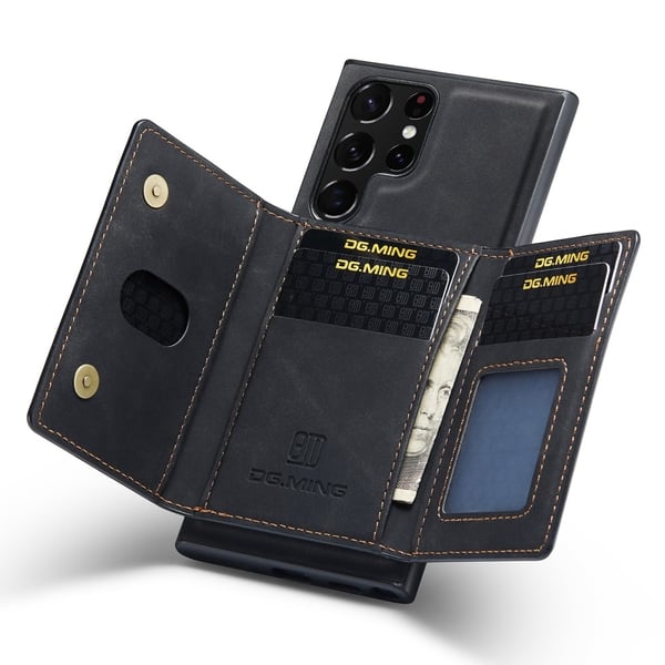 DG.MING 2-i-1 Magnetiskt Skal Med Kortfack Samsung Galaxy S24 Ultra Svart