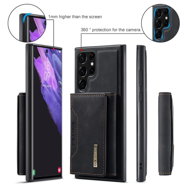 DG.MING 2-i-1 Magnetiskt Skal Med Kortfack Samsung Galaxy S24 Ultra Svart
