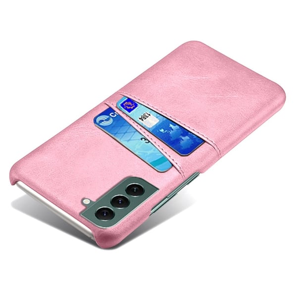 Läderskal Kortfack Samsung Galaxy S24 Plus Rosa