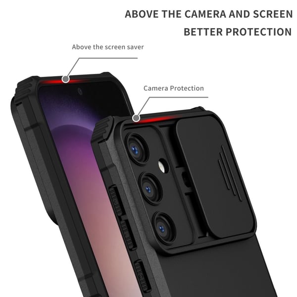 Kickstand Skal Samsung Galaxy S24 Kameraskydd Svart