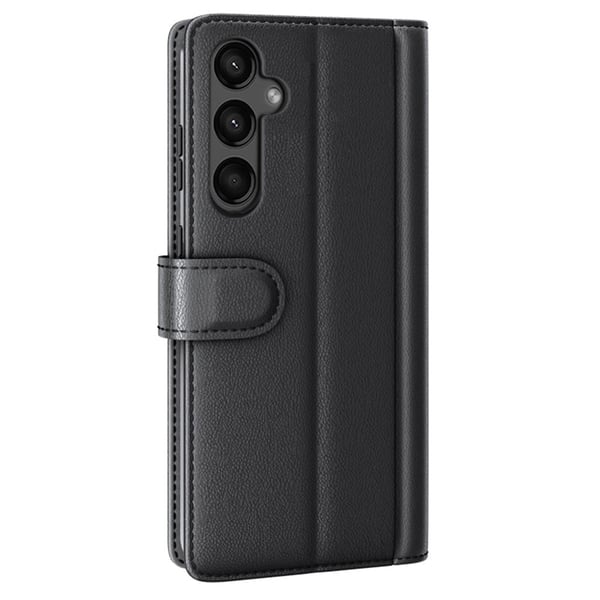 Äkta Läderfodral Samsung Galaxy A15 Svart