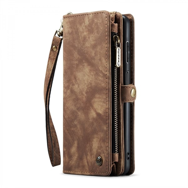 CaseMe Multi-Slot 2 i 1 Plånboksfodral Galaxy A14 Brun