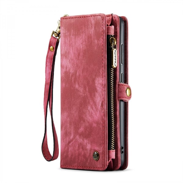 CaseMe Multi-Slot 2 i 1 Plånboksfodral Galaxy S24 Röd