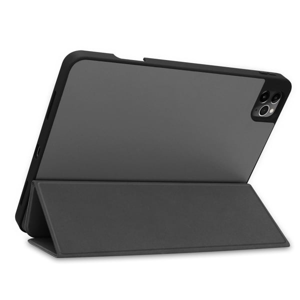 iPad Pro 12.9 4th Gen (2020) Fodral Tri-Fold Med Pencil-hållare Grå
