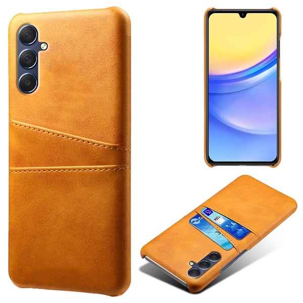 Läderskal Kortfack Samsung Galaxy A15 Cognac