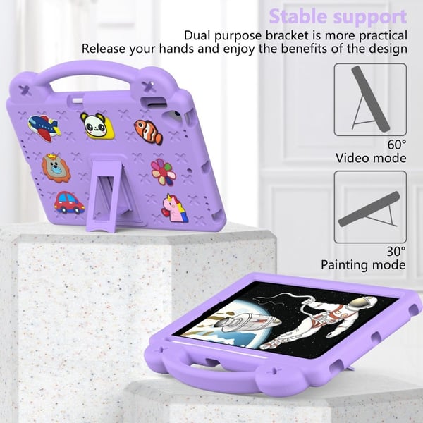 Stöttåligt EVA Skal iPad 10.2 9th Gen (2021) Kickstand Lila
