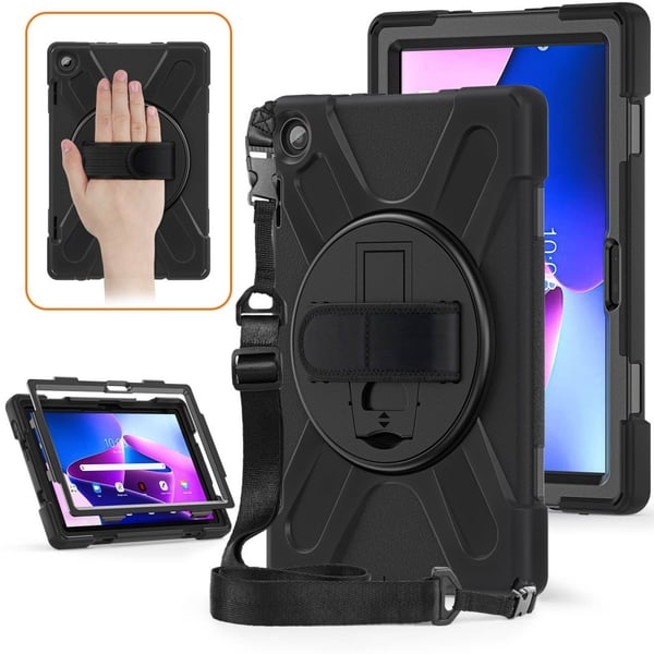 Lenovo Tab M10 (3rd gen) Stöttåligt Hybridskal Svart