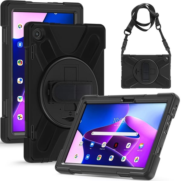 Lenovo Tab M10 (3rd gen) Stöttåligt Hybridskal Svart