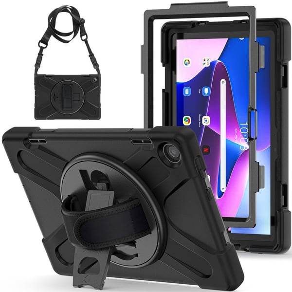 Lenovo Tab M10 (3rd gen) Stöttåligt Hybridskal Svart