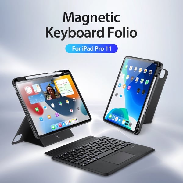 Dux Ducis Bluetooth-tangentbord Fodral iPad Pro 11 3rd Gen (2021) Svart
