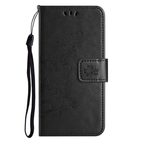 Läderfodral Fjärilar Samsung Galaxy A55 Svart
