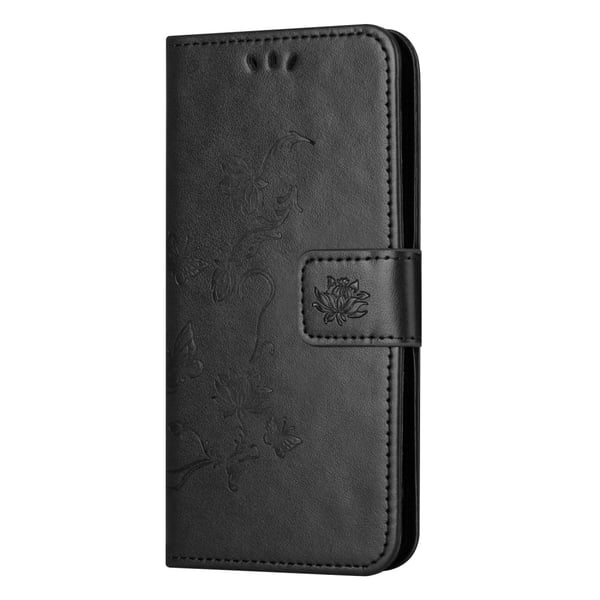 Läderfodral Fjärilar Samsung Galaxy A55 Svart