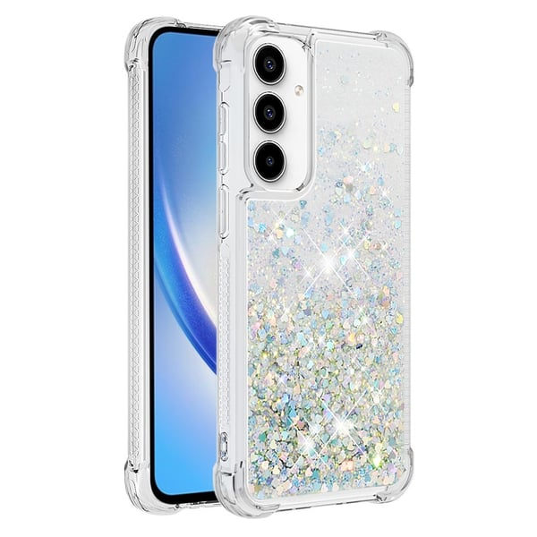 Glitter Bling TPU Skal Samsung Galaxy A55 Silver