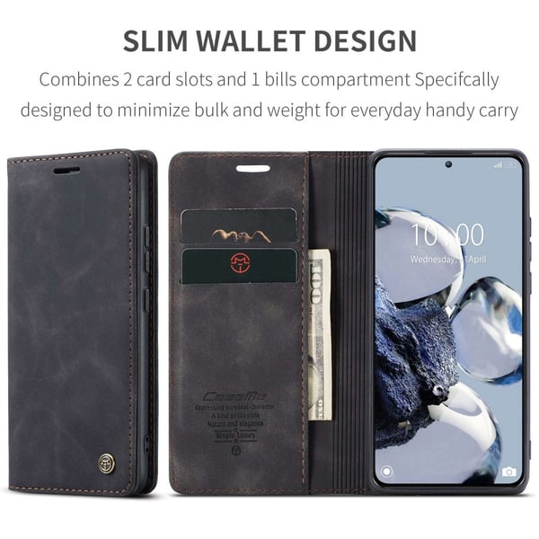 CaseMe Slim Plånboksfodral Xiaomi 12T Svart