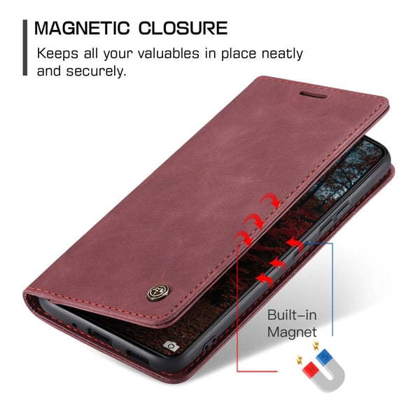 CaseMe Slim Plånboksfodral Xiaomi 14 Röd