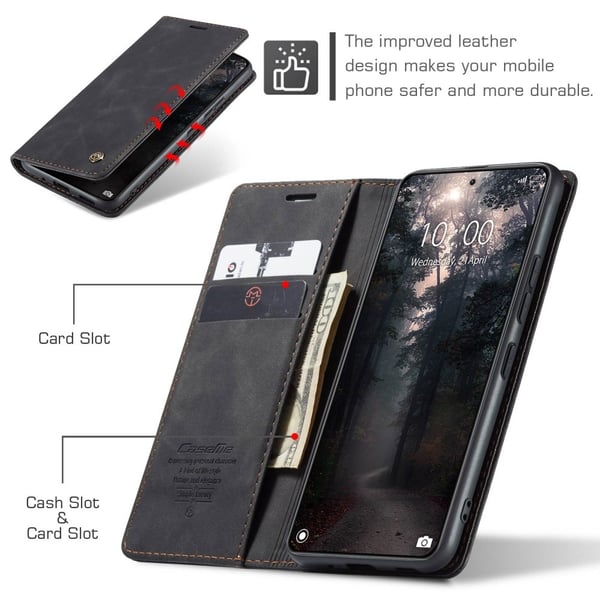 CaseMe Slim Plånboksfodral Xiaomi 14 Svart