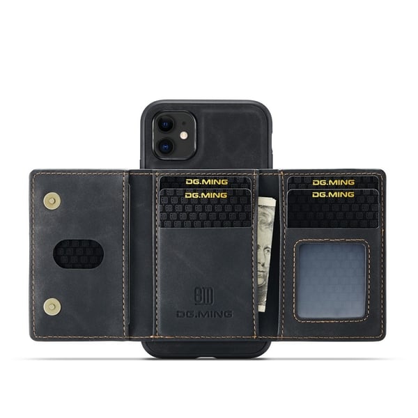 DG.MING 2-i-1 Magnetiskt Skal Med Kortfack iPhone 11 Svart