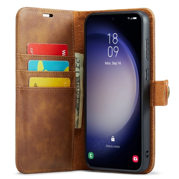 DG.MING 2-i-1 Magnetiskt Plånboksfodral Samsung Galaxy A55 Cognac