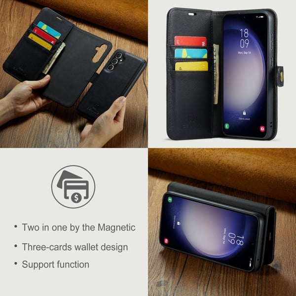DG.MING 2-i-1 Magnetiskt Plånboksfodral Samsung Galaxy A35 Svart