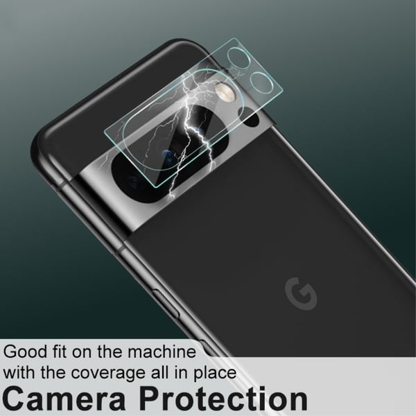 Imak 2 Pack Härdat Glas Kameraskydd Google Pixel 8 Pro Transparent