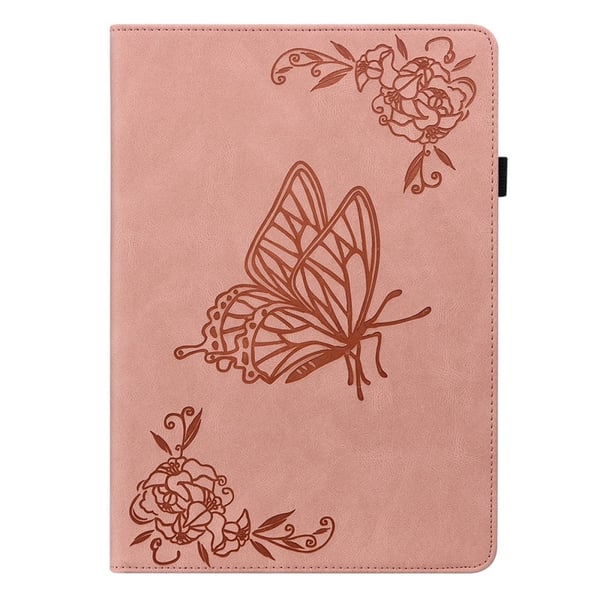 Läderfodral iPad Air 11 6th Gen (2024) Fjärilar Rosa