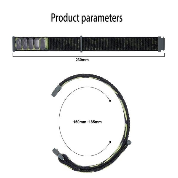 Nylonarmband Samsung Galaxy Watch FE Kamouflage Svart