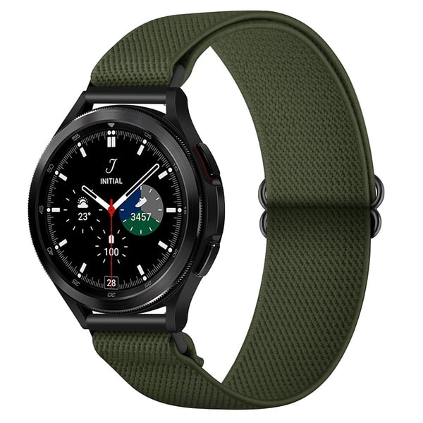 Elastiskt Nylonarmband Samsung Galaxy Watch 7 40mm Mörkgrön
