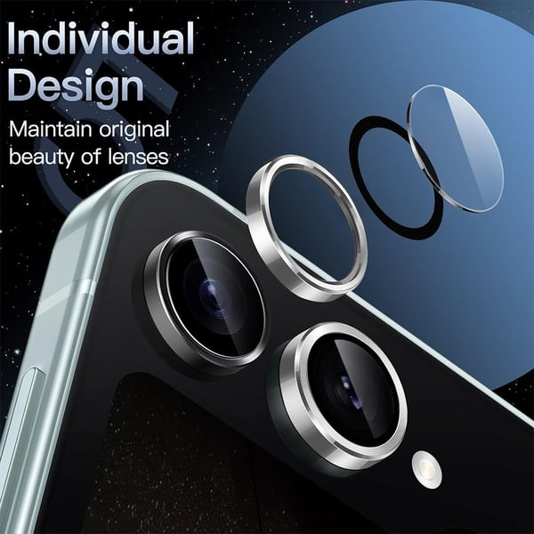 Hat Prince Härdat Glas Linsskydd Samsung Galaxy Z Flip 6 Svart