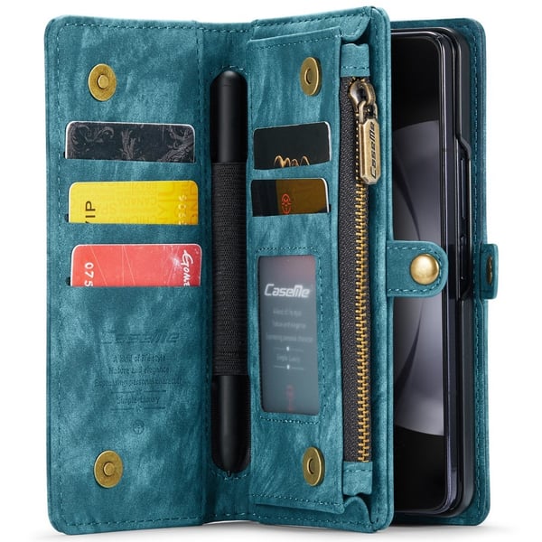 CaseMe Multi-Slot 2 i 1 Plånboksfodral Samsung Galaxy Z Fold 6 Blå