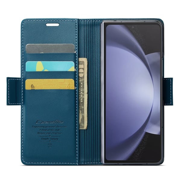 CaseMe Slim Plånboksfodral RFID-skydd Samsung Galaxy Z Fold 6 Blå