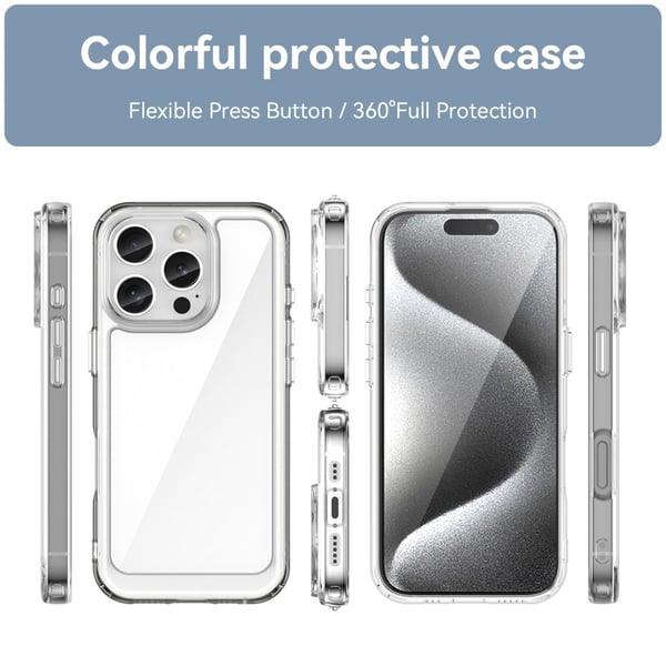 Hybrid Edge Skal iPhone 16 Pro Transparent