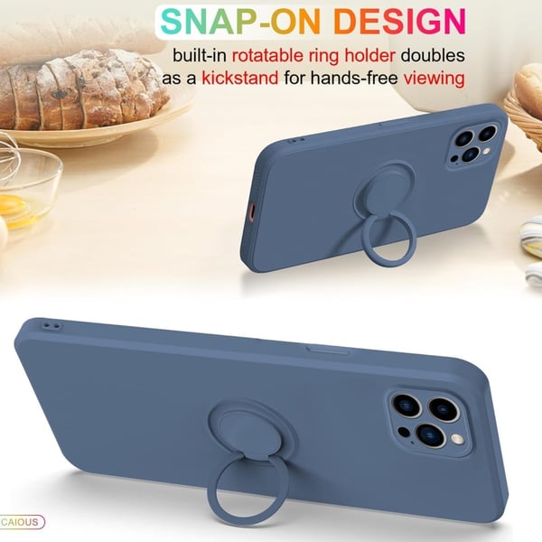 iPhone 16 Pro Max Skal Med Ringhållare Blå