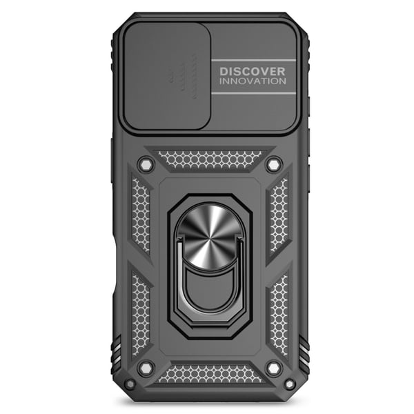 Hybridskal iPhone 16 Plus Ring + Kameraskydd Svart