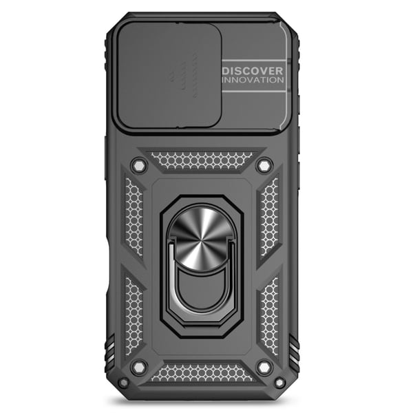 Hybridskal iPhone 16 Pro Max Ring + Kameraskydd Svart