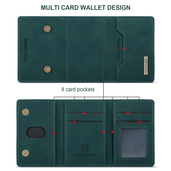 DG.MING 2 in 1 Magnetic Card Slot Case iPhone 16 Pro Green