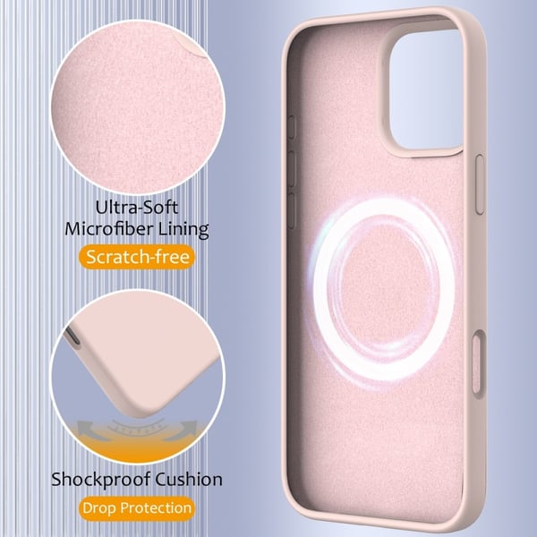MagSafe Silikonskal iPhone 16 Pro Max Rosa
