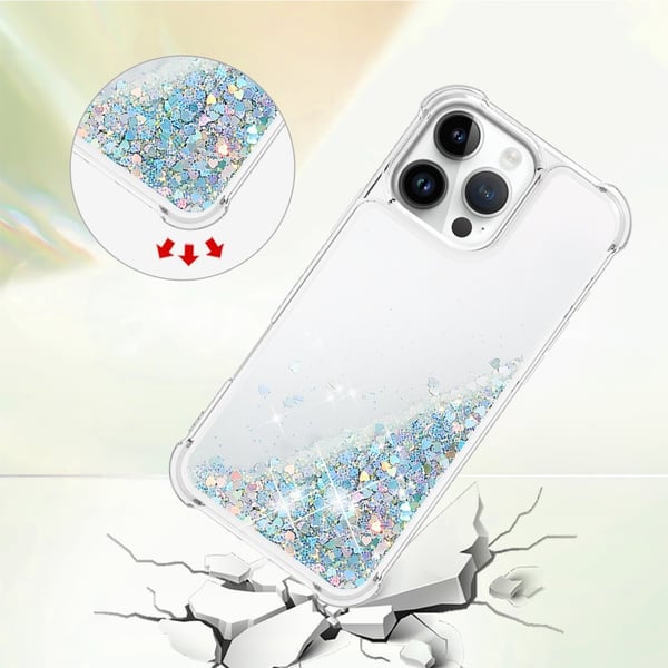 Glitter Bling TPU Case iPhone 16 Pro Silver