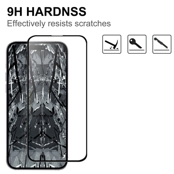 Heltäckande Härdat Glas Skärmskydd iPhone 16 Pro Max Svart