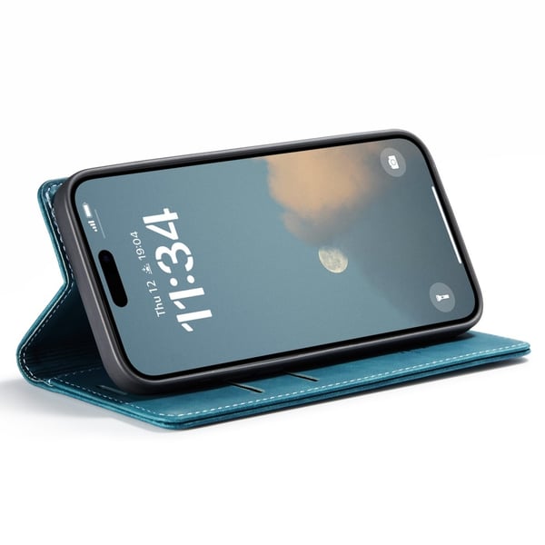 CaseMe Slim Plånboksfodral iPhone 16 Plus Blå