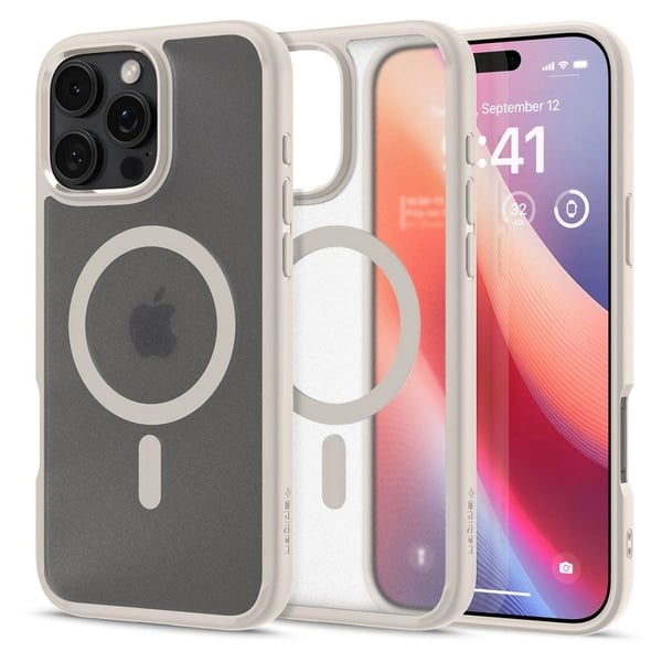 Spigen Case Ultra Hybrid MagSafe iPhone 16 Pro Frosted Natural Titanium
