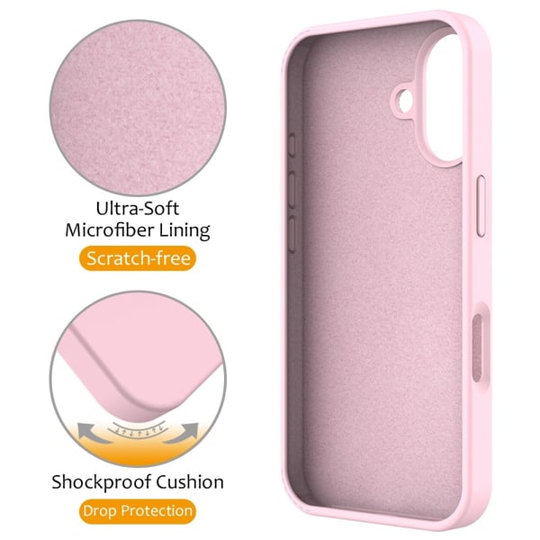 Silikonskal Kickstand MagSafe iPhone 16 Rosa
